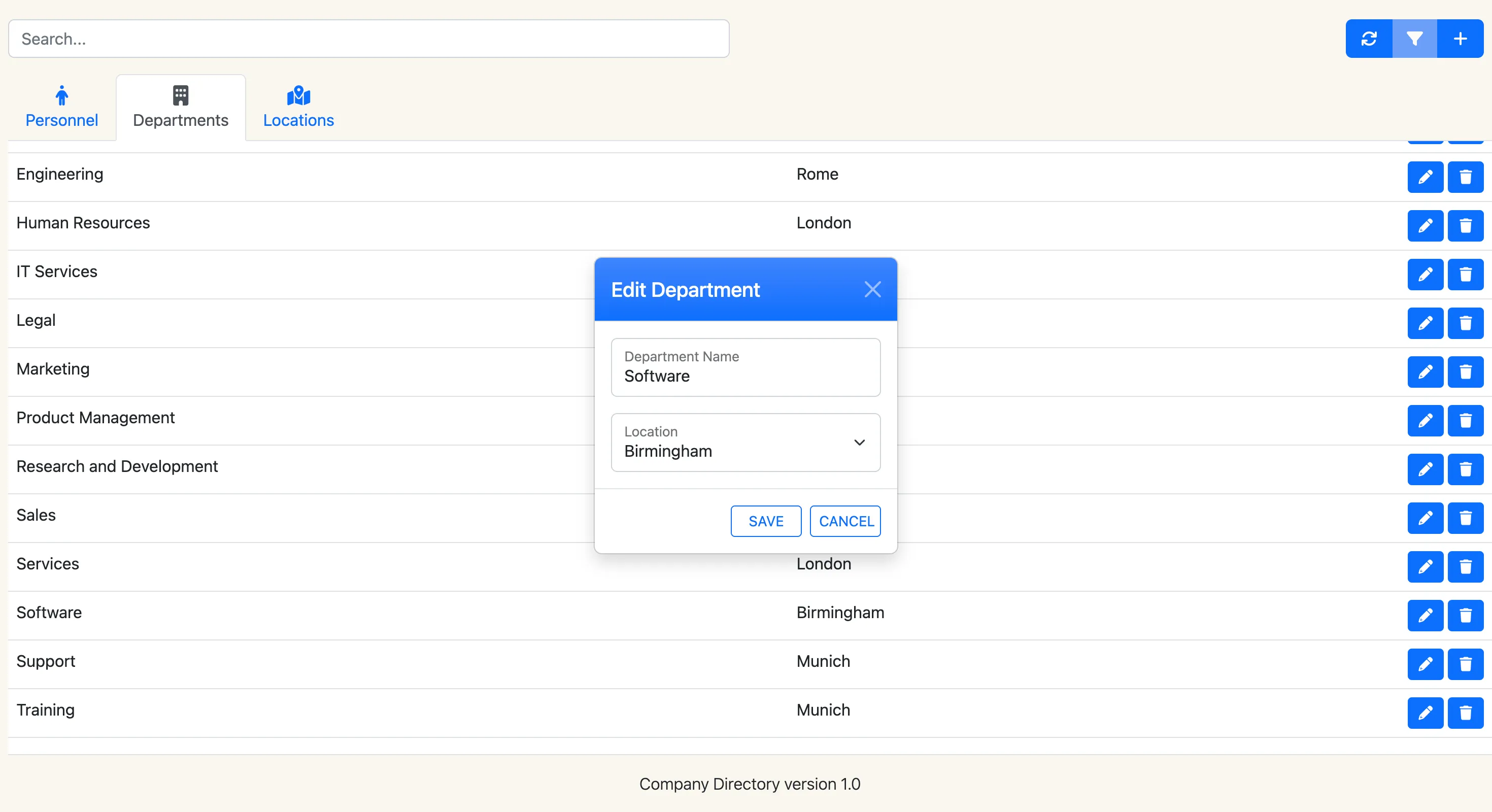 Company Directory Screenshot 7